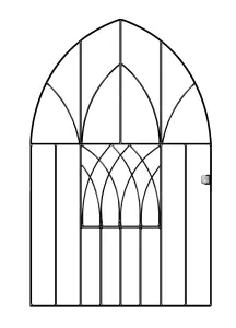 ABBI Metal Low Bow Top Garden Gate 991mm GAP x 1378mm High ABZP53