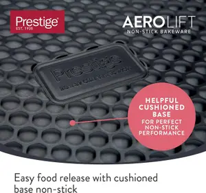 Prestige Aerolift Non Stick Baking Roasting Tray Carbon Steel Bakeware Twin Pack