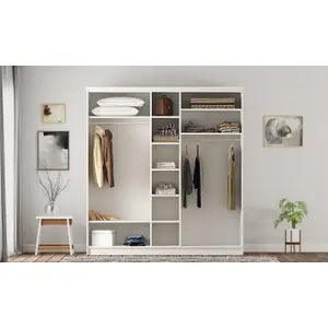 DAISY XL  5 Door Wardrobe, White