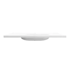 GoodHome Levanna Gloss White Rectangular Vanity Basin (W)100.6cm