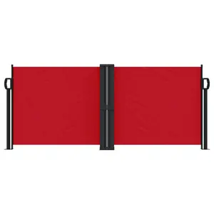 Retractable Side Awning Red / 100" H x 1000" W