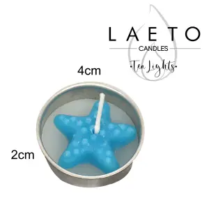 Tea Light Candle Set of 10 Nautical Themed Tea Lights by Laeto Ageless Aromatherapy - FREE DELIVERY INCLUDED