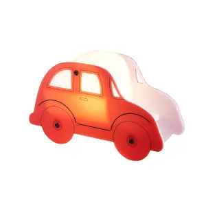 Litecraft Red Car Glow Kids LED Table Lamp