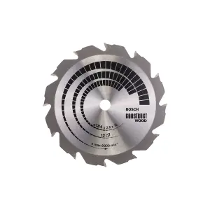 Bosch Professional Construct Wood Circular Saw Blade - 184 x 16 x 2.6 mm (12)