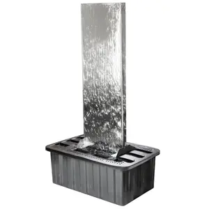 Primrose Garden Water Feature Vertical Wall Double Sided with Plastic Reservoir For Outdoor Use 180cm