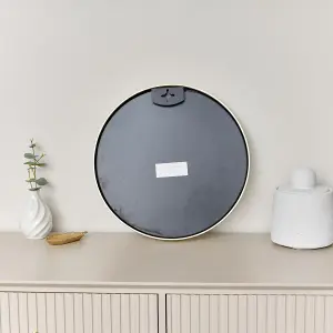 Melody Maison Round Gold Wall Mirror - 40cm x 40cm