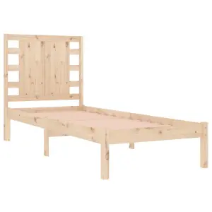 Berkfield Bed Frame Solid Wood 90x190 cm 3FT Single