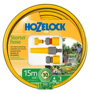 Hozelock 7215 Grey & yellow Hose pipe (L)15m