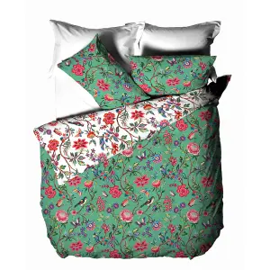 furn. Pomelo Tropical Floral Reversible Duvet Cover Set