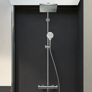 Hansgrohe Crometta E Showerpipe 240 1jet with thermostatic shower mixer