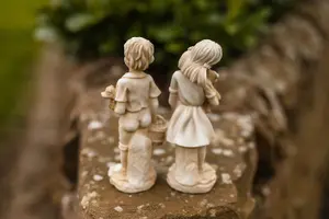 Boy & Girl Stone Effect Ornaments