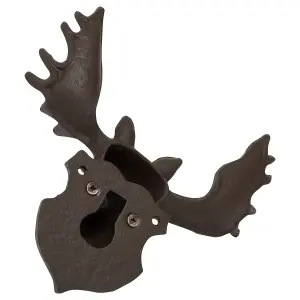 Woodside Cast Iron Wall Mounted Moose Head Statue