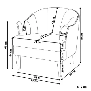 Beliani Retro Armchair ELVERUM Fabric Beige
