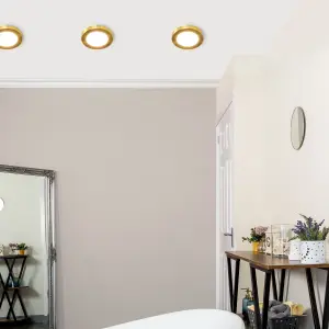 Litecraft Brass Magnetic Bezel For 6W Darly Bathroom Flush Ceiling Light