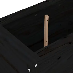 Berkfield Garden Raised Bed Black 119.5x40x78 cm Solid Wood Pine