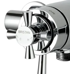 Bristan Rio Exposed Dual Control Thermostatic Mixer Shower Valve 110mm - 155mm