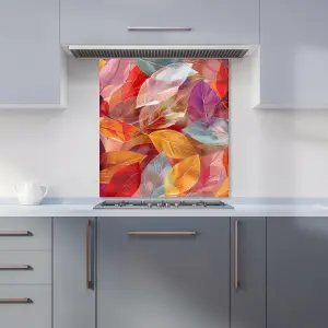 Kaleidoscope of Autumn Leaves Premium Glass Kitchen Splashback W900mm x H650mm