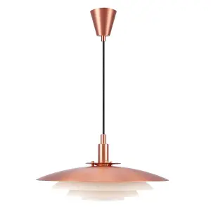 Nordlux Bretagne Dome Pendant Ceiling Light Copper G9