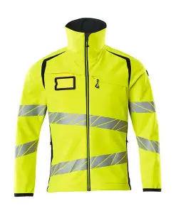 Mascot Accelerate Safe Softshell Jacket (Hi-Vis Yellow/Dark Navy)  (Medium)