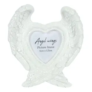 Something Different Glitter Angel Wing Photo Frame White (One Size)