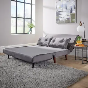 Home Source Morella Grey Double Sofa Bed