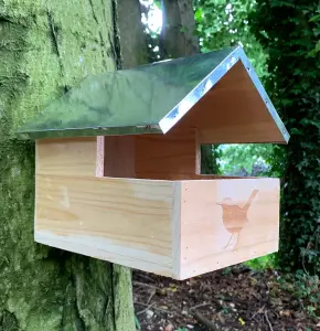 Blackbird Wooden Nesting Box with Metal Roof