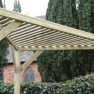 Forest Garden Slatted corner Pergola, (H)2130mm (W)1470mm