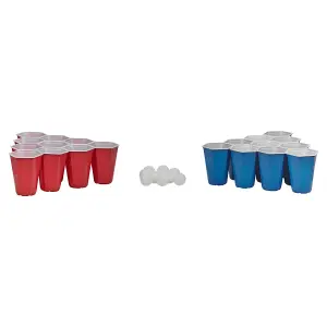 URBNLIVING 31cm Height 30Pcs beverage Pong Set Hexagonal Shape Cups Party consume Game With Balls