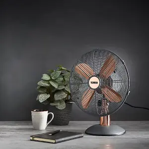 Tower T611000G Cavaletto 12 Metal Desk Fan