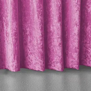 4x1M Crushed Velvet Backdrop, Photography Background Blackout Curtain - Pink