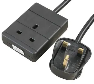 PRO ELEC - Single Socket Extension Lead, 5m Black