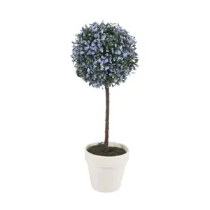 URBNLIVING 15cm Width Decorative Artificial Outdoor Medium Ball Blue Colour Plant Tree Pot