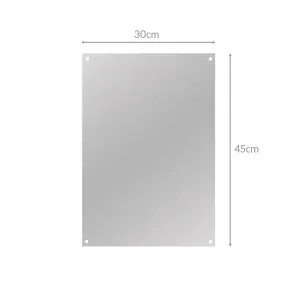 Frameless Mirror Includes All Fixings 450x300mm - M&W