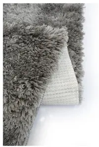 Soft Washable Collection Plain Design Shaggy Rug in Grey  SA-04