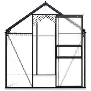 Berkfield Greenhouse with Base Frame Anthracite Aluminium 5.89 m2