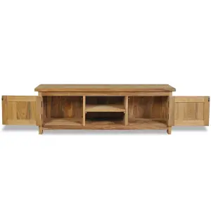 Berkfield TV Cabinet Solid Teak 120x30x40 cm