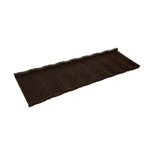 PACK OF 5 (Total 5 Units) - 0.45mm Thick Metal Roof Tiles - Brown - 370mm (L) x 1245mm (W)