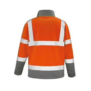 SAFE-GUARD by Result Mens Microfleece Hi-Vis Rail Jacket