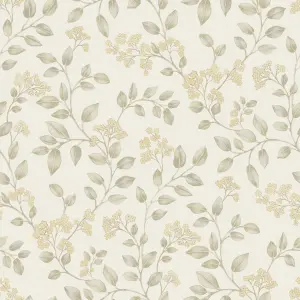 Grandeco Jasmine Leaf Trail Textured Wallpaper, Neutral