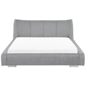 Fabric EU Super King Size Bed Grey NANTES