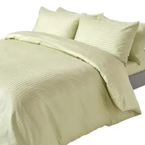 Homescapes Sage Green Egyptian Cotton Duvet Cover and Pillowcases 330 TC, Super King