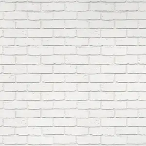 Colours Off white Brick effect Blown Wallpaper Sample