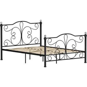 Vida Designs Chicago Black 4ft6 Double Metal Bed Frame