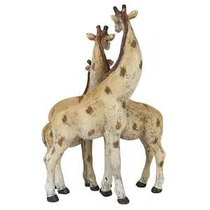 Something Different Giraffe Family Ornament Cream/Brown (One Size)