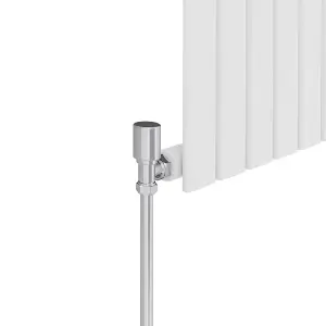 Rinse Bathrooms Vertical Radiators 1600x408mm Flat Panel Column Designer Radiator White Single Radiators Central Heating