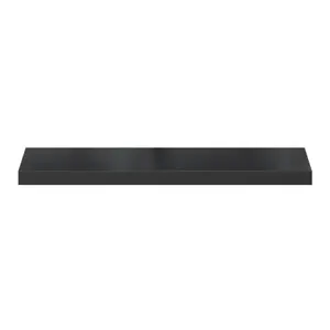 GoodHome Cusko Black Rectangular Floating shelf (L)80cm x (D)23.5cm