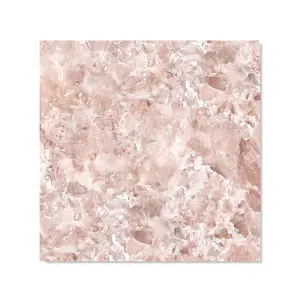 Polished Pale Pink Quartz Effect Premium Glass Kitchen Splashback W700mm x H650mm