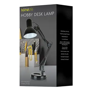 HomeLife 35w 'Swing Poise' Hobby Desk Lamp - Onyx Black