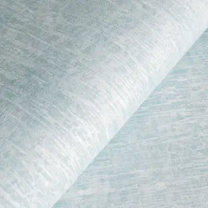 Galerie Crafted Blue Silky Metallic Plain Base Texture Design Wallpaper Roll