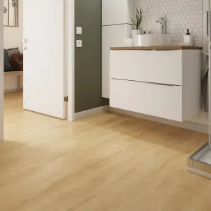 GoodHome Lulea Pure Natural Wood effect Laminate Flooring Sample